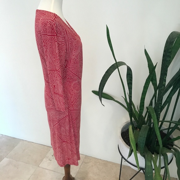 Ruby, Red Patterned Wrap Dress - Picture 2 of 4